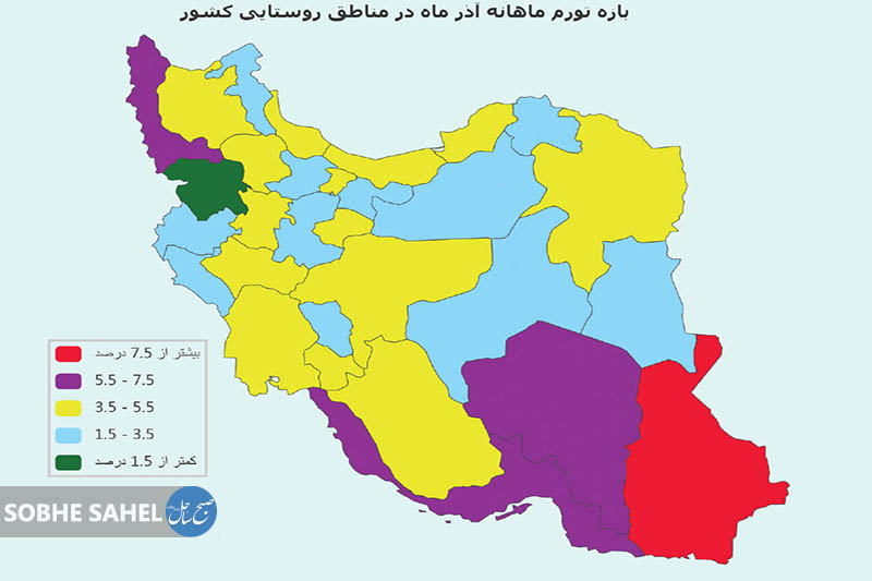 استان بوشهر در رتبه دوم بیشترین تورم روستایی