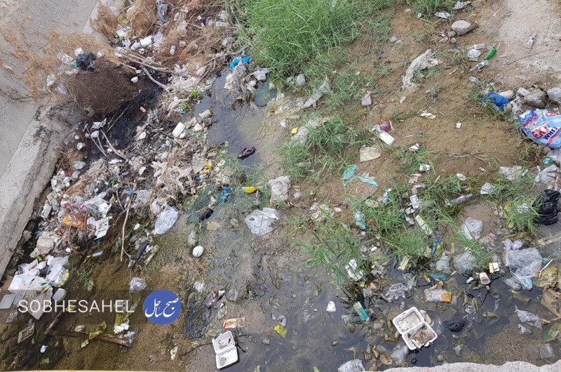 گلایه شهروندان از زباله‌های رهاشده در خور کوی نواب در بندرعباس