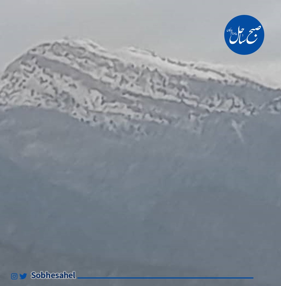 اولین برف زمستانی در قله تشگر کوه هماگ