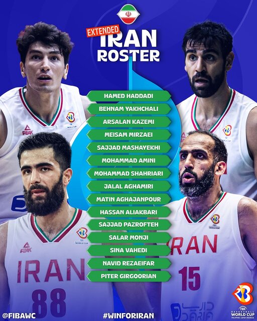 واکنش FIBA به لیست تیم ملی بسکتبال ایران
