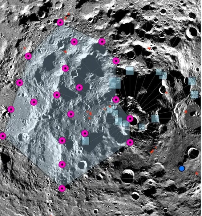  مرکز یکی از قوی‌ترین ماه‌لرزه‌های ثبت شده توسط آپولو در قطب جنوب ماه